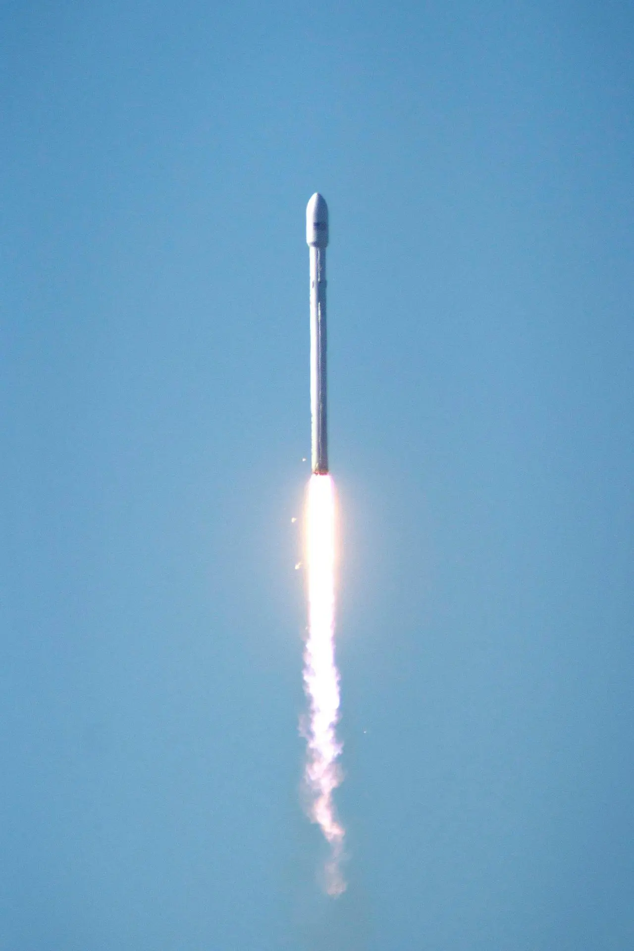 Rocket flying towards space